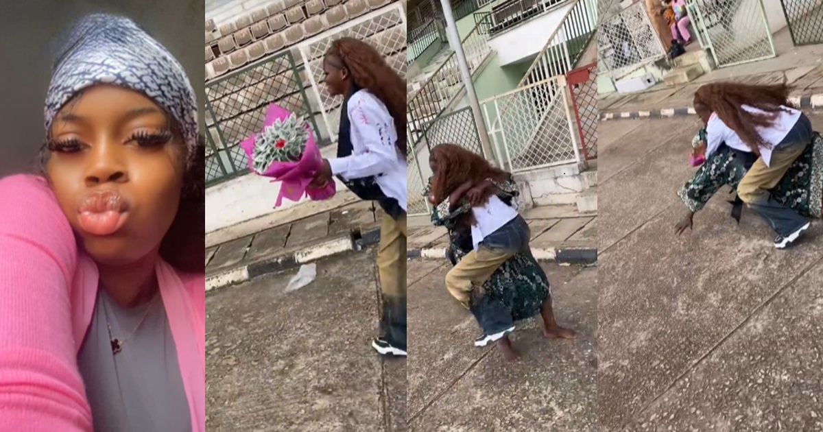 Lady shares emotional moment after accompanying a neighbour to her sign-out.