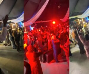 Heartwarming moment bride’s pastor parents brought ‘Holy vibes’ to her supposed wedding afterparty bash (WATCH)