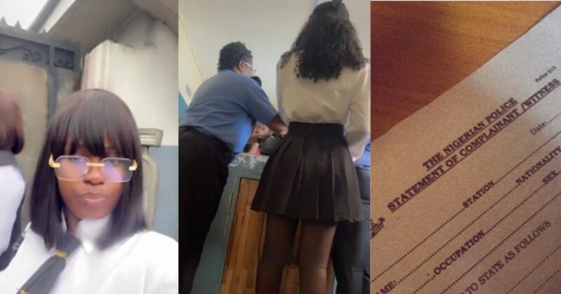 “They called us cúltists” – Lady stirs reaction online after sharing how she was arrəsted for wearing a white and black outfit to an exam hall (WATCH)