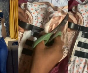 Lady shares funny moment she added extra gum to secure a sanitary pad after adhesive fails.