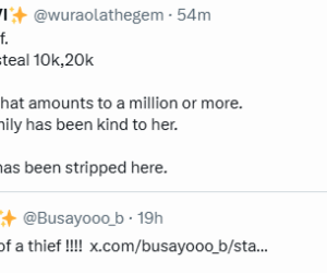 Mixed reactions as Nigerian woman posts photo of her housekeeper who allegedly stole her wigs