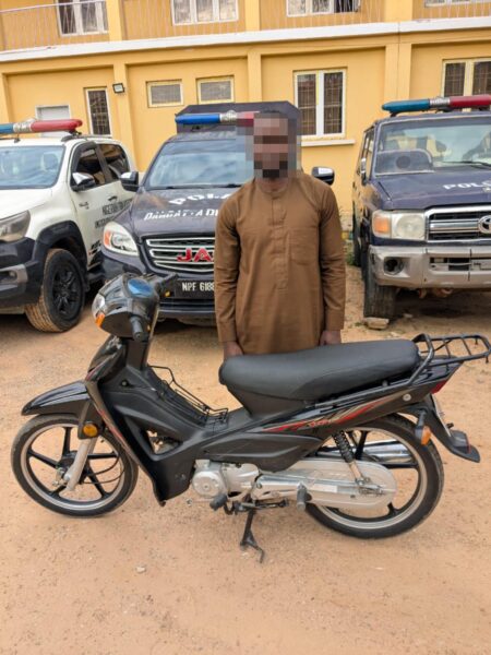 Serial motorcycle thief arrested after he posed as a buyer and absconded with bike during test drive in Kano