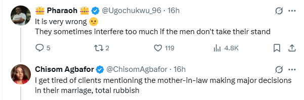 Mothers-in-law destroy marriages more than the couples themselves