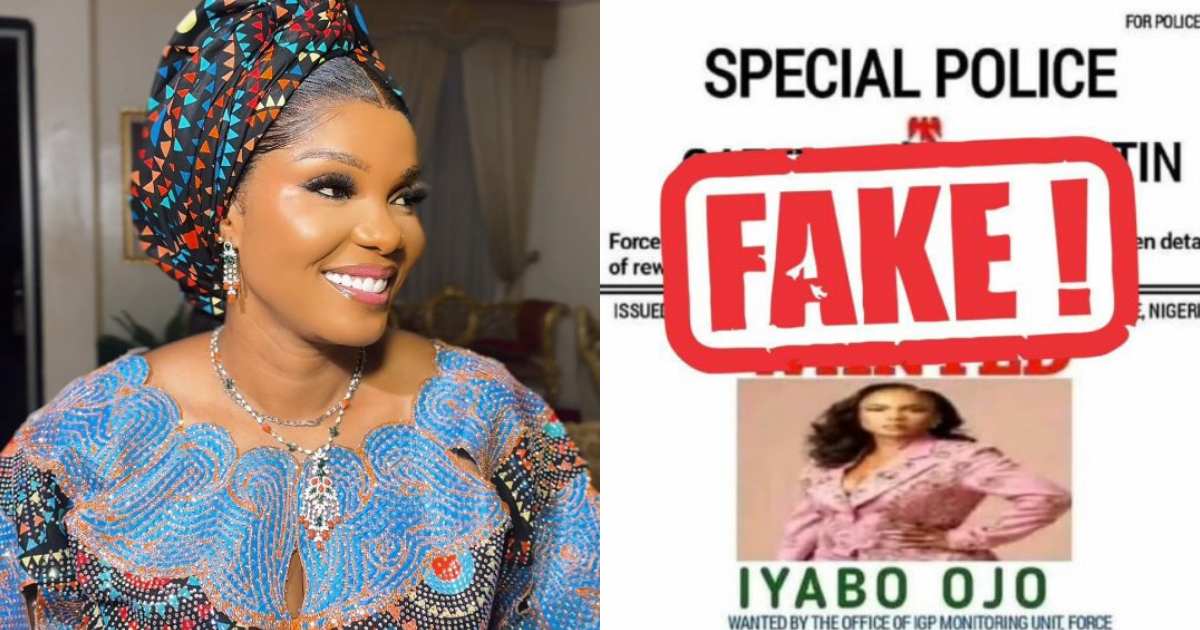 Police dismiss viral ‘wanted’ poster of Iyabo Ojo as fake