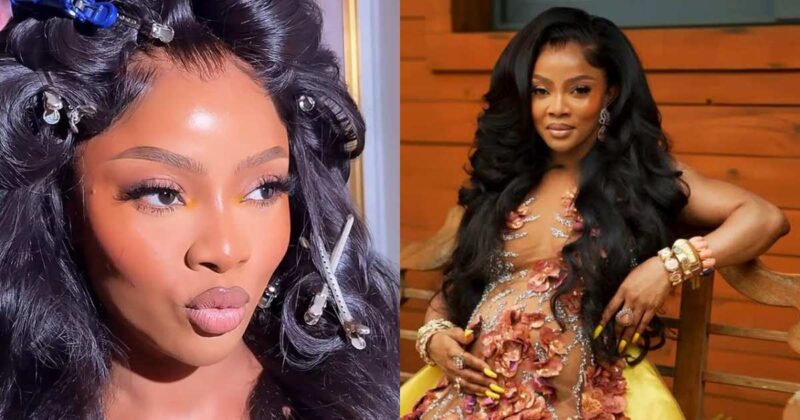 Toke Makinwa joyfully announces baby’s gender