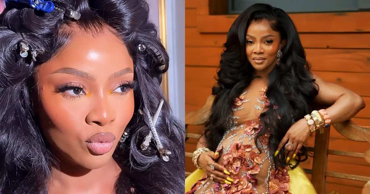 Toke Makinwa joyfully announces baby’s gender