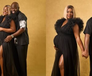 Lasisi Elenu and wife Nonso Adika expecting second child