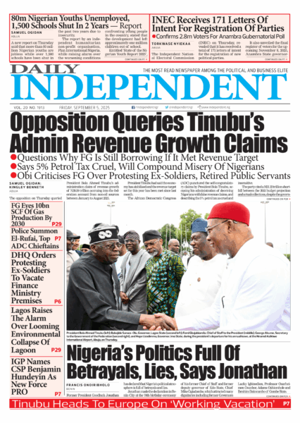 Top Stories For Today (05/09/25) – Independent Newspaper Nigeria