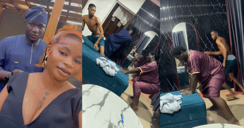 “This ppl won finish me for house” – Woman reveals how her husband and his friends entertained her after eating (VIDEO)