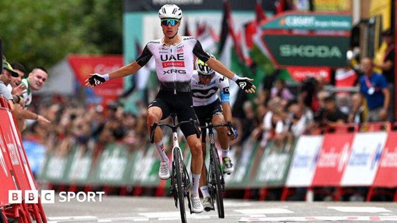 Vuelta a Espana: Juan Ayuso wins stage 12 as Jonas Vingegaard keeps GC lead