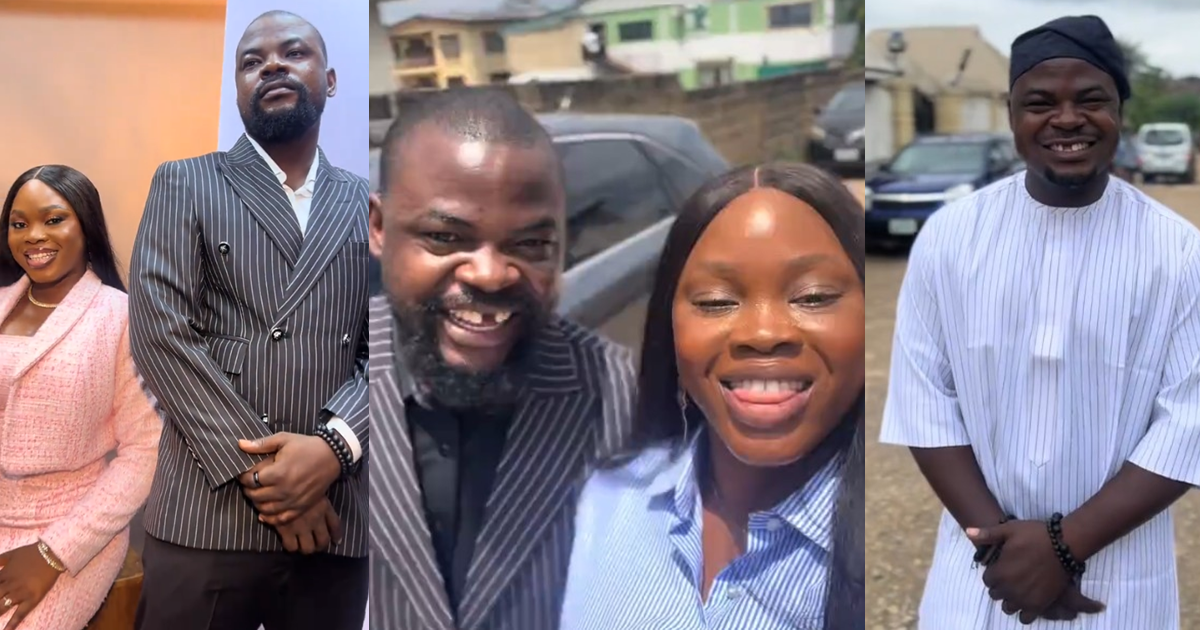 “His face feels n@ked” – Woman convinces her husband to change his look by shaving off his beard (VIDEO)