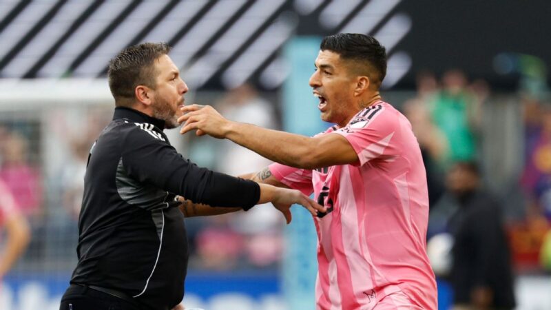 Inter Miami’s Suárez appears to spit on Sounders staffer