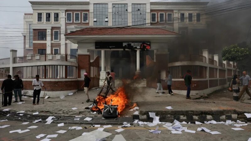 Wife of ex-Nepal PM killed as protesters raze homes of political leaders