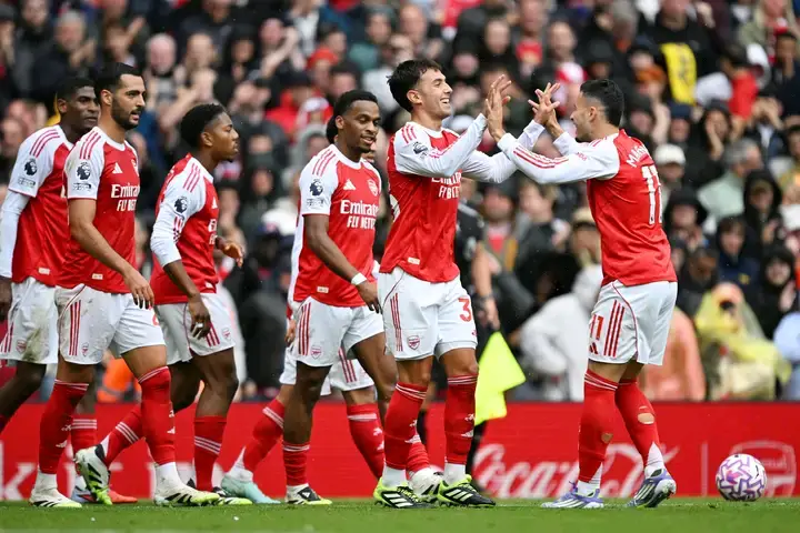 Arsenal Thrash Nottingham Forest At Emirates