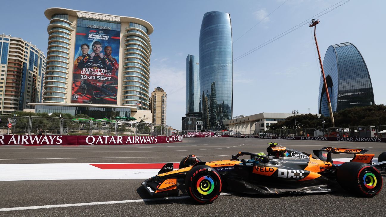 Azerbaijan GP: Norris quickest in first practice ahead of Piastri