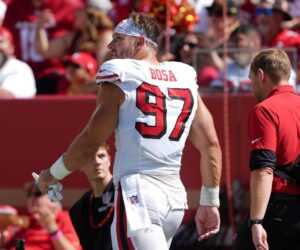 49ers DE Nick Bosa out for season with torn right ACL
