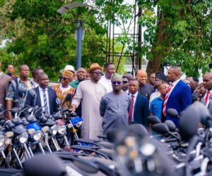 Gov Okpebholo Donates Over 300 Motorbikes to Security Agencies