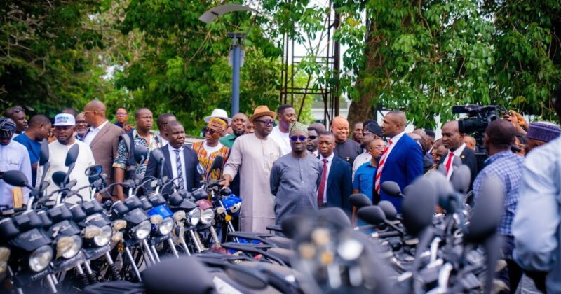 Gov Okpebholo Donates Over 300 Motorbikes to Security Agencies
