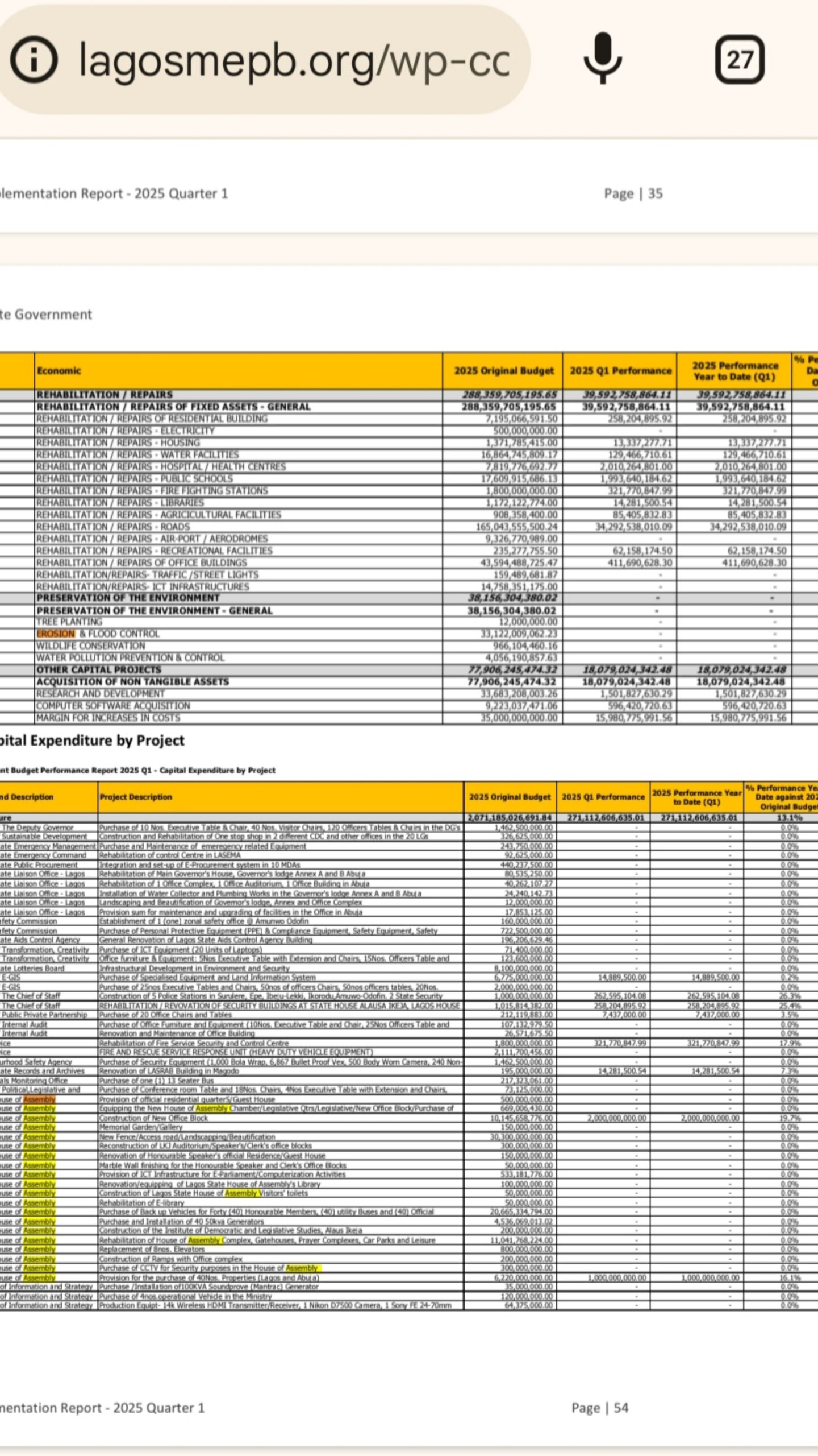 Lagos Lawmakers’ Vehicles, Assembly Renovations, Generators To Cost N65Billion, Nearly Double Flood Control Budget