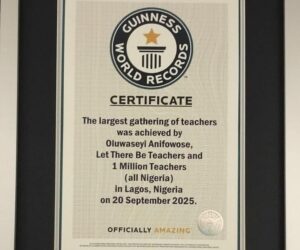 Lagos Teacher, Sets Guinness World Record for Largest Teachers’ Gathering