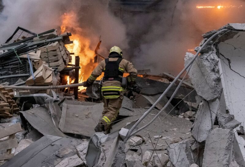 Russia unleashes one of the largest aerial assaults of the war on Ukraine killing four and injuring dozens