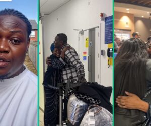 Nigerian Man Emotionally Welcomes Mother to UK After 5 Years Apart, Reunion Video Melts Hearts