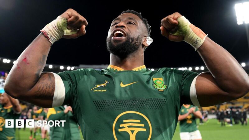 Rugby Championship: New Zealand 10-43 South Africa, Australia 26-28 Argentina