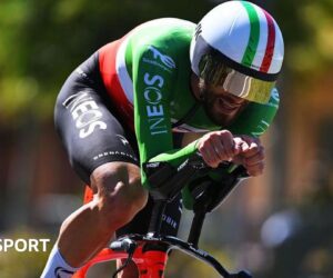 Vuelta a Espana: Filippo Ganna wins shortened time trial as Joao Almeida closes on Jonas Vingegaard