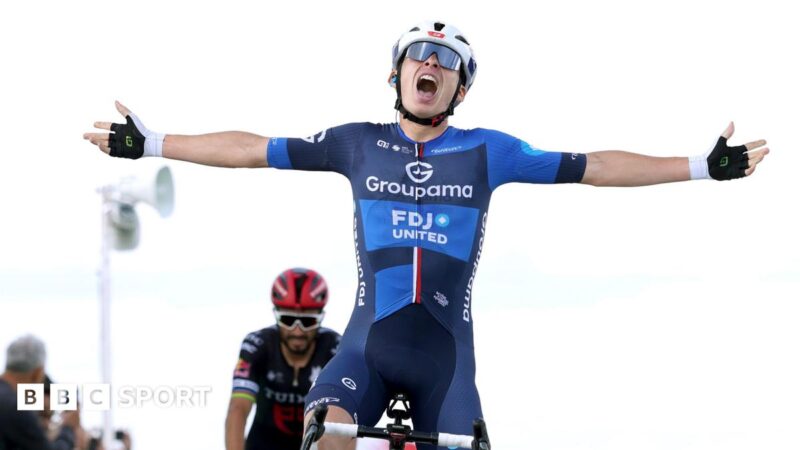 Tour of Britain: Romain Gregoire wins fourth stage to lead the general classification