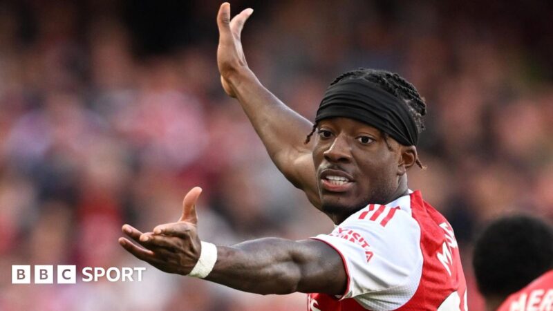 Noni Madueke: Arsenal forward out for six to eight weeks with knee injury