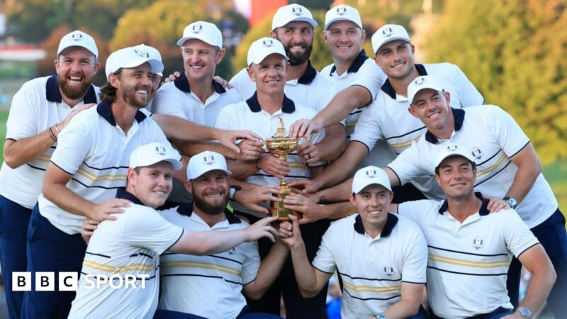 Europe win Ryder Cup after sensational tussle with US at Bethpage, New York
