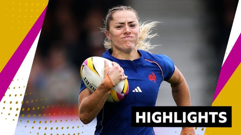 Women’s Rugby World Cup 2025: France 18-13 Ireland – highlights