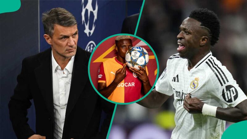 Fans Slam Victor Osimhen for Rating Vinicius Jr Over Maldini in UCL Blind Ranking