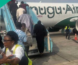 KWAM 3: Drama as Enugu Air Officials Drag Passenger on Board Out, Video Sparks Reactions