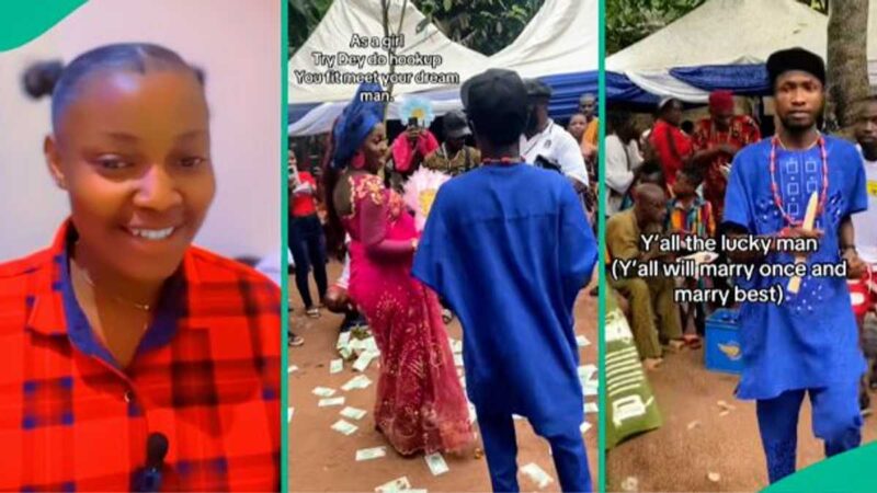 Single Mum of 4 Girls Brags as She Gets Married Traditionally: “Just Say Congratulations”