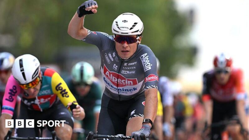 Vuelta a Espana: Jasper Philipsen wins stage 19 as Jonas Vingegaard increases lead in general classification
