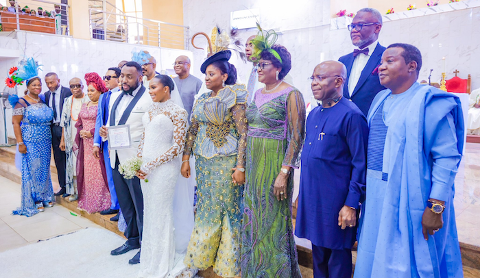 Atiku, Patience Jonathan, El-Rufai, Others Attend Amaechi’s Son’s Church Wedding In Abuja