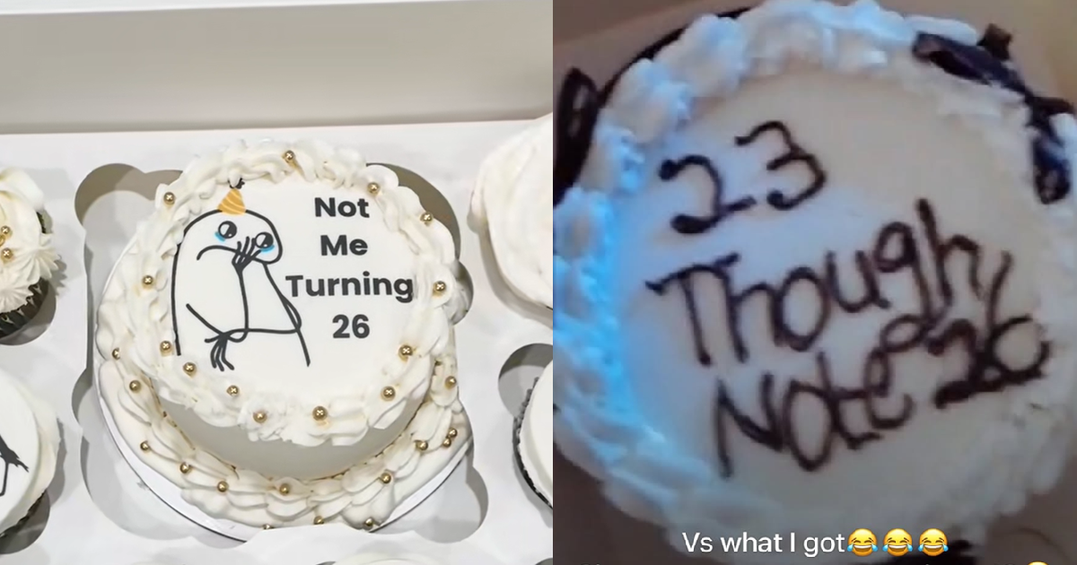“Vendors don str!ke again” – Lady says as she shares the disappointing cake a cake vendor made for her sister’s 23rd birthday (IMAGES)