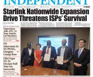 Top Stories For Today (08/09/25) – Independent Newspaper Nigeria