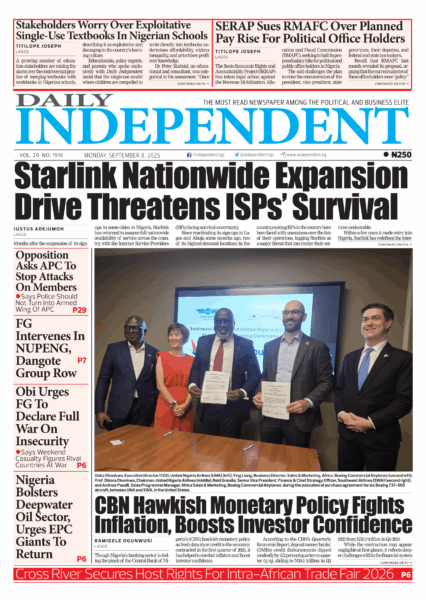 Top Stories For Today (08/09/25) – Independent Newspaper Nigeria