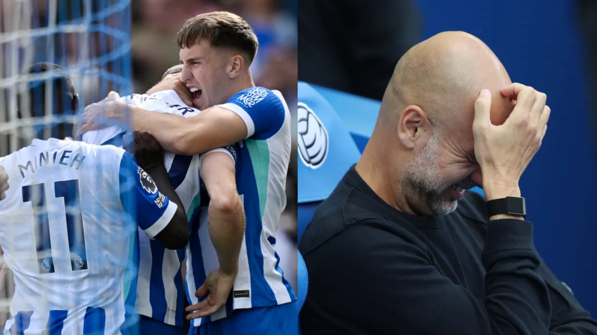 Seagulls punish Pep Guardiola’s side with late comeback