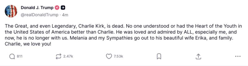 BREAKING: Trump Ally Charlie Kirk Shot In Utah University Event IS Dead
