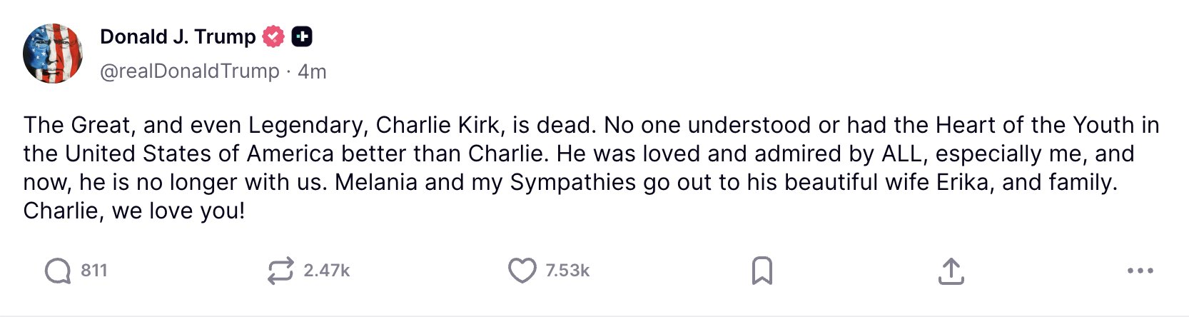 BREAKING: Trump Ally Charlie Kirk Shot In Utah University Event IS Dead