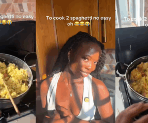 “Fine Girl, See Her Spaghetti” – Man Proudly Shows Off the Meal His Girlfriend Cooked for Them (VIDEO)
