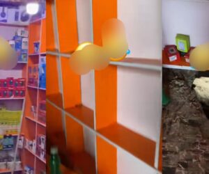 Businessman stunned as thieves empty his gadget shop