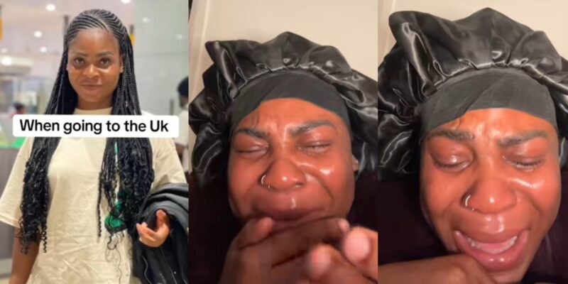 “UK will show you pepper” – Lady who relocated abroad bursts into tears
