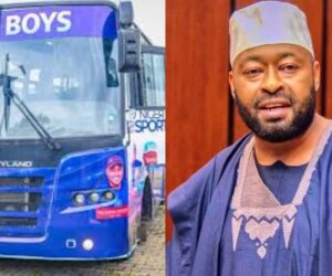 Niger Tornadoes FC get brand new 40-seater bus from Governor Bago
