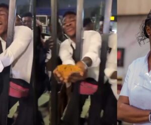 Man trapped as he receives Hilda Baci’s jollof rice with barehands