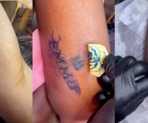 Lady erases boyfriend’s name she tattooed as relationship ends