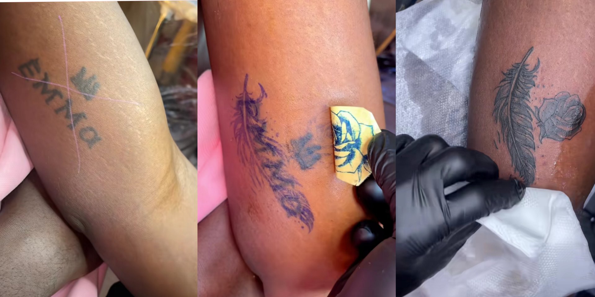 Lady erases boyfriend’s name she tattooed as relationship ends